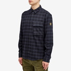 Belstaff Men's Scale Check Shirt in Navy/Charcoal