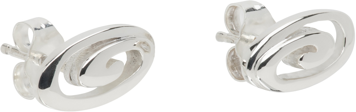 Mondo Mondo Silver Infinity Stud Earrings