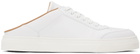 Max Mara White Leather Slide Mule Sneakers