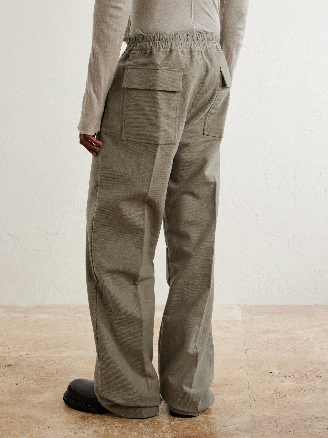 Rick Owens - Dietrich Straight-Leg Cotton-Twill Drawstring Trousers - Gray
