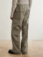 Rick Owens - Dietrich Straight-Leg Cotton-Twill Drawstring Trousers - Gray