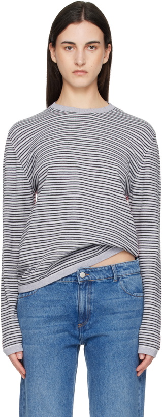 Photo: Gimaguas Gray & Red Pablo Stripes Sweater