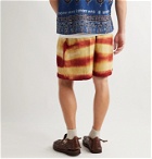 Story Mfg. - Bridge Wide-Leg Tie-Dyed Organic Linen and Cotton-Blend Drawstring Shorts - Red