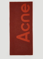 Acne Studios - Logo Jacquard Scarf in Red