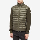 Moncler Men's Knit Down Cardigan in Green