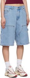 Dime Blue Carpenter Denim Shorts