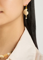 Anni LU Seaside 18kt Gold-plated Drop Earrings - Cream - One Size