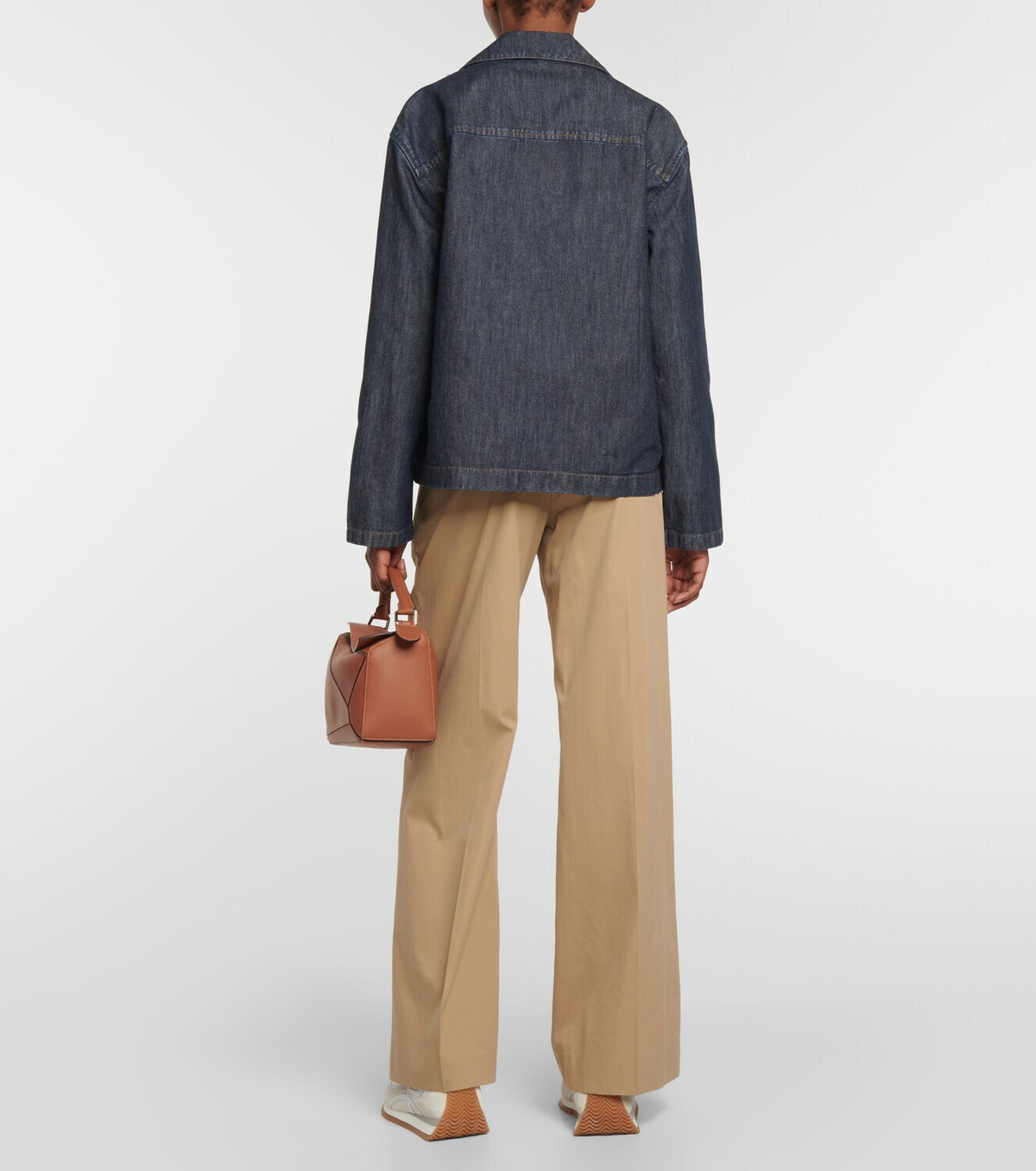 Loewe Anagram embroidered denim shirt