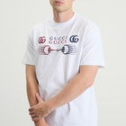 Gucci Men's Motocross Logo T-Shirt in White