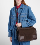 Loewe Amazona 180 Large suede top-handle bag