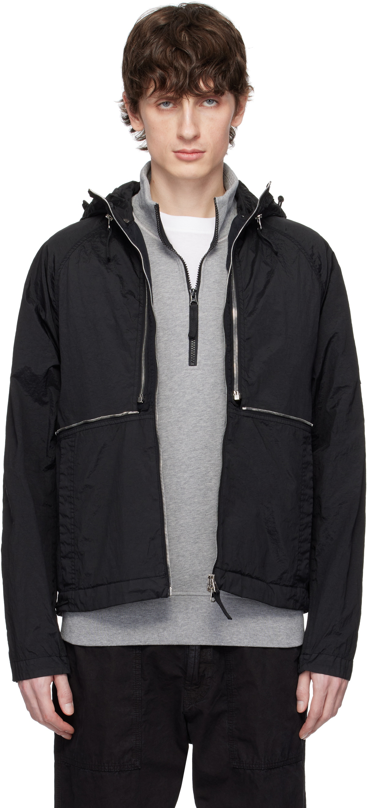 Stone Island Black Nylon Metal Watro-TC ECONYL Jacket Stone Island