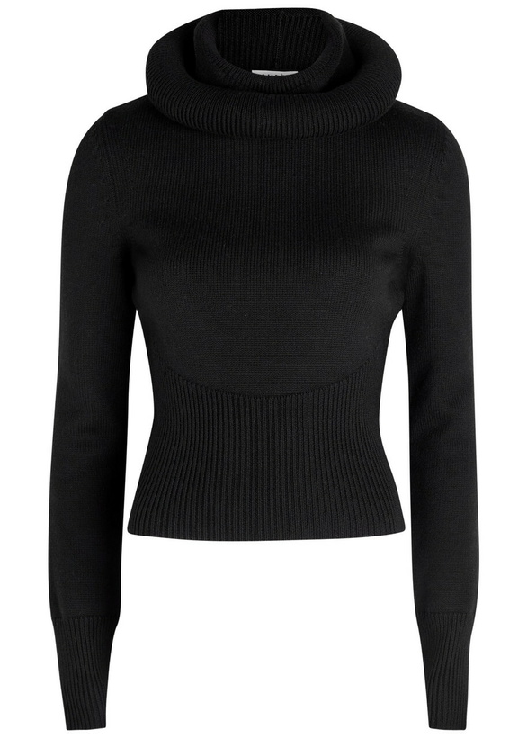 Photo: Alaïa Hooded Wool-knit Jumper Black