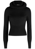 Alaïa Hooded Wool-knit Jumper Black