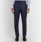 TOM FORD - Navy Slim-Fit Super 110s Wool-Sharkskin Suit Trousers - Blue