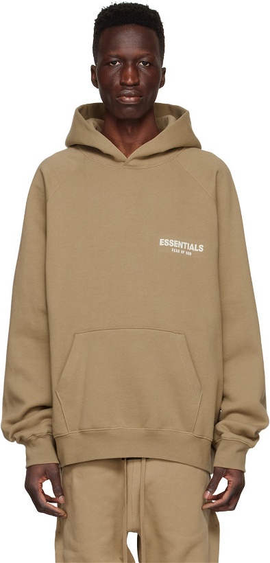 Photo: Fear of God ESSENTIALS Tan Cotton Hoodie