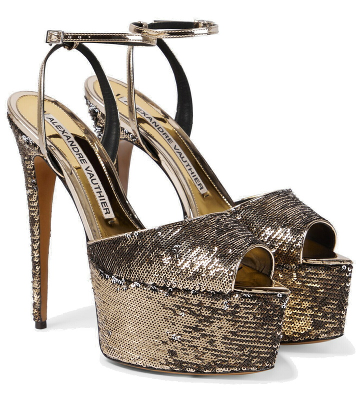 Photo: Alexandre Vauthier Sequined platform sandals