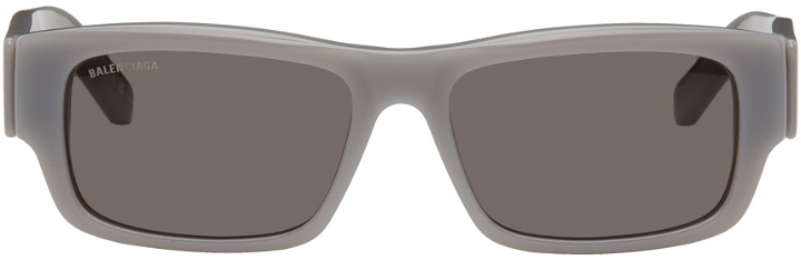 Photo: Balenciaga Gray Rectangular Sunglasses