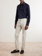 Kiton - Straight-Leg Stretch-Cotton Trousers - Neutrals