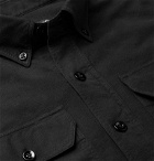 TOM FORD - Slim-Fit Button-Down Collar Brushed-Cotton Shirt - Black