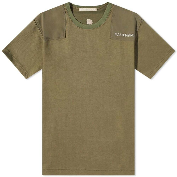 Photo: MASTERMIND WORLD Men's Shoulder Patch T-Shirt in Olive