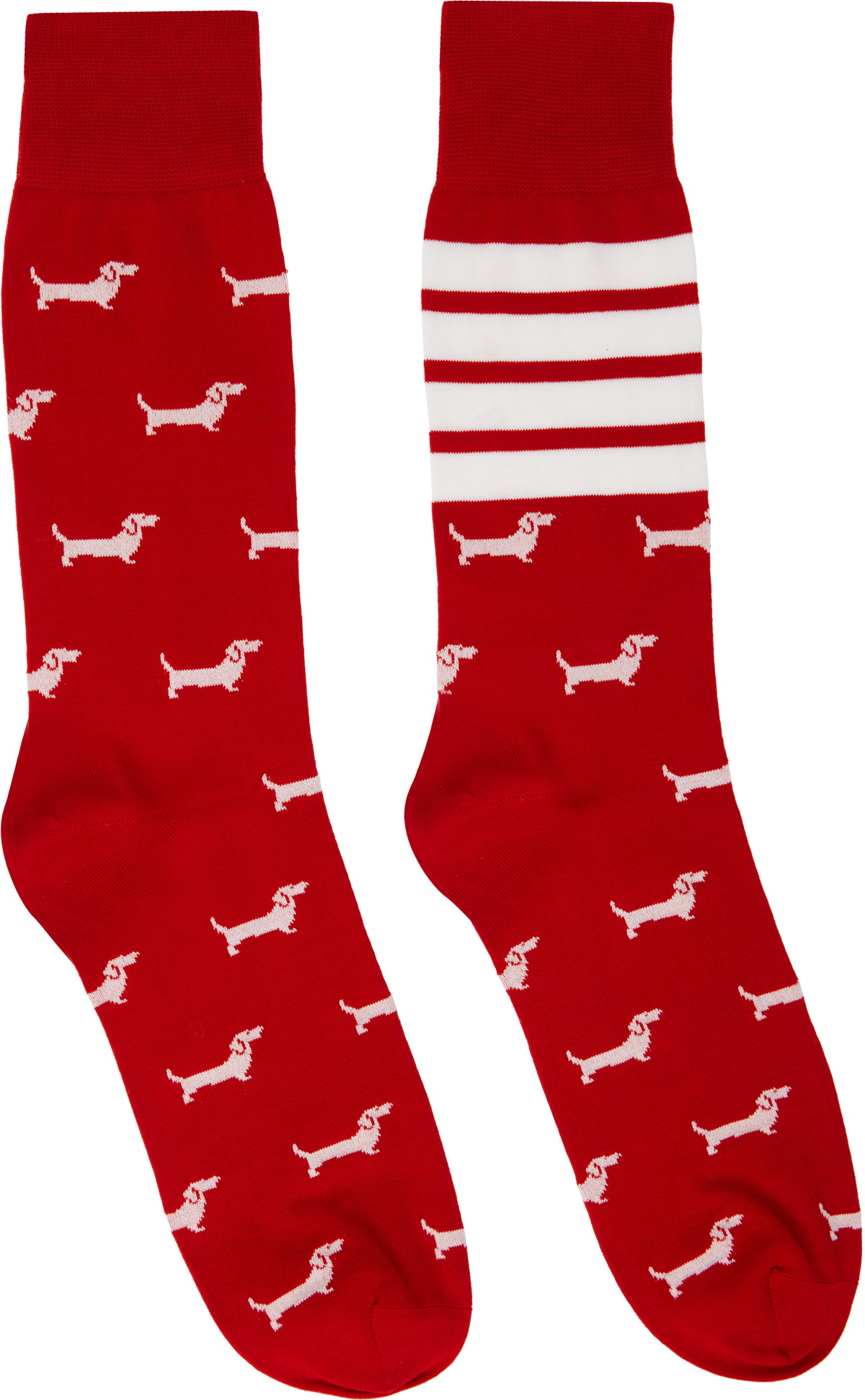 Cotton 4-Bar Mid Calf Socks