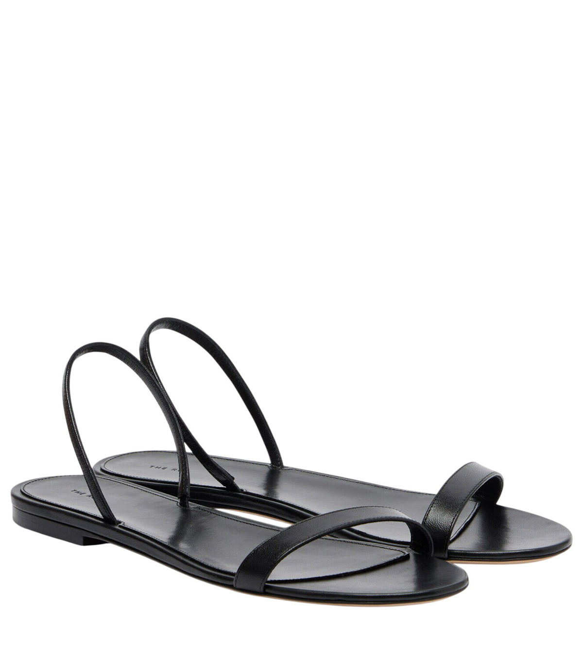The Row Black Constance Flat Sandals The Row
