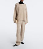 Lisa Yang Bryndis cable-knit cashmere wide-leg pants