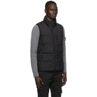 Stone Island Black Down Crinkle Reps NY Vest