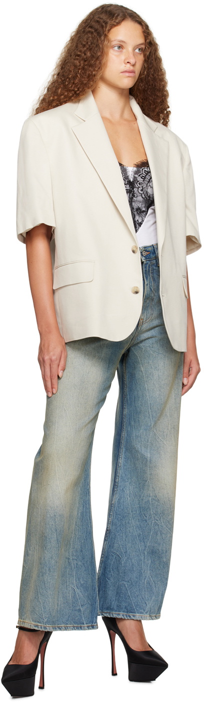 BONBOM Off-White Short Sleeve Blazer