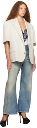 BONBOM Off-White Short Sleeve Blazer