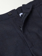 Rubinacci - Leisure Straight-Leg Pleated Wool-Flannel Trousers - Blue