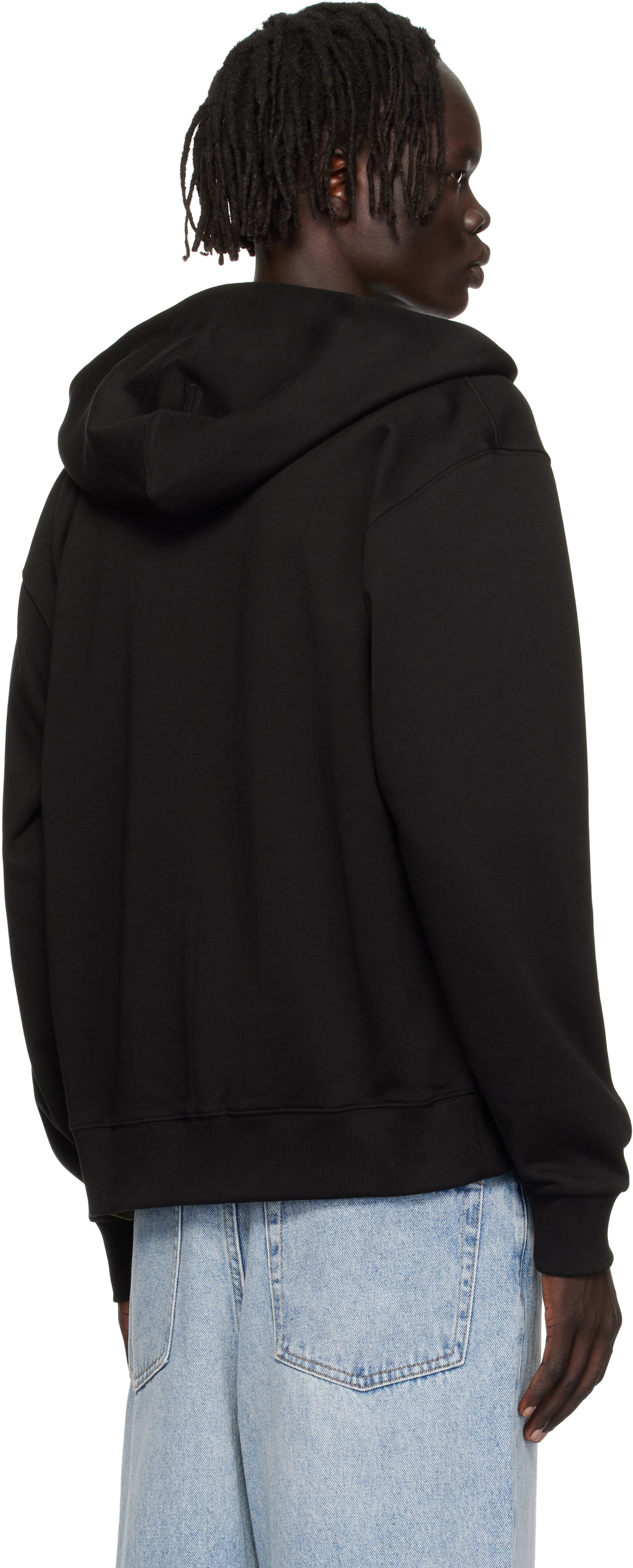 Kenzo Black Kenzo Paris 'Boke Flower' Embroidered Zipped Hoodie