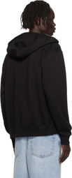 Kenzo Black Kenzo Paris 'Boke Flower' Embroidered Zipped Hoodie