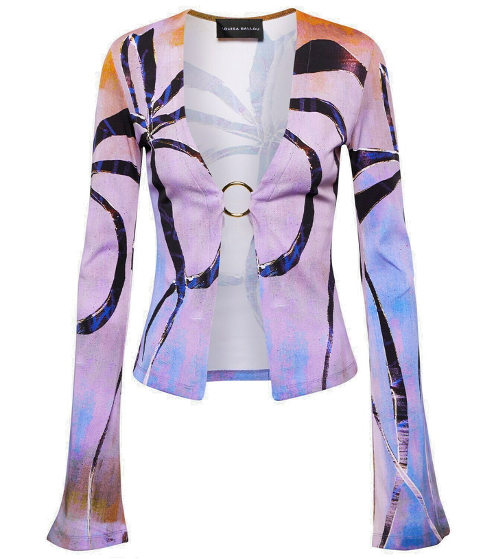 Photo: Louisa Ballou Printed cotton-blend cardigan