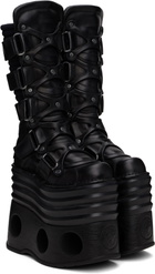 VETEMENTS Black New Rock Edition Platform Tower Boots