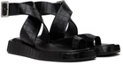 GIABORGHINI Black Roxanne Croc Sandals