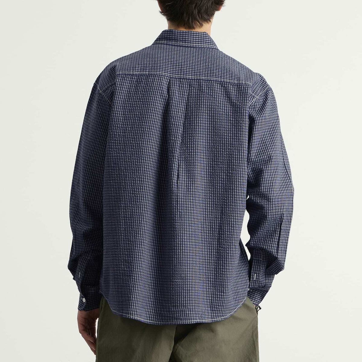 Larriet Men's Grant Shirt in Navy Check