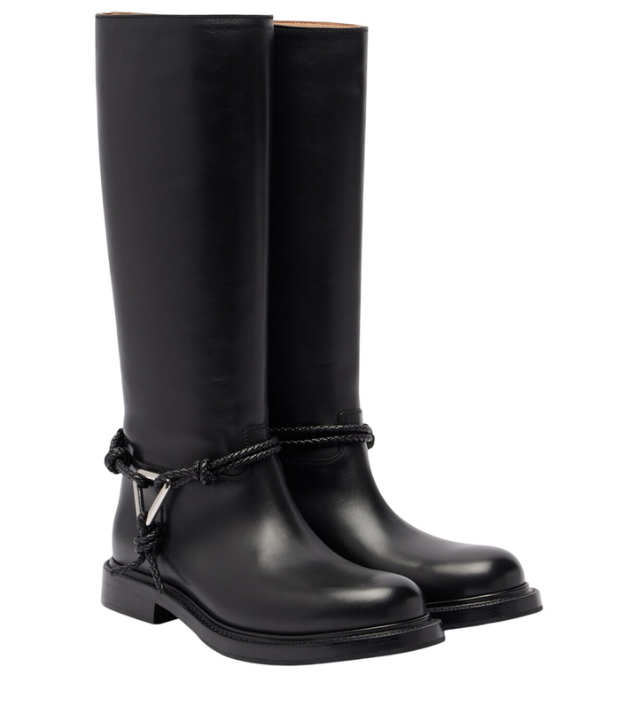 Photo: Bottega Veneta Leather knee-high boots