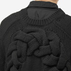 Comme des Garçons Homme Plus Men's Back Cross Pattern Crew Knit in Black