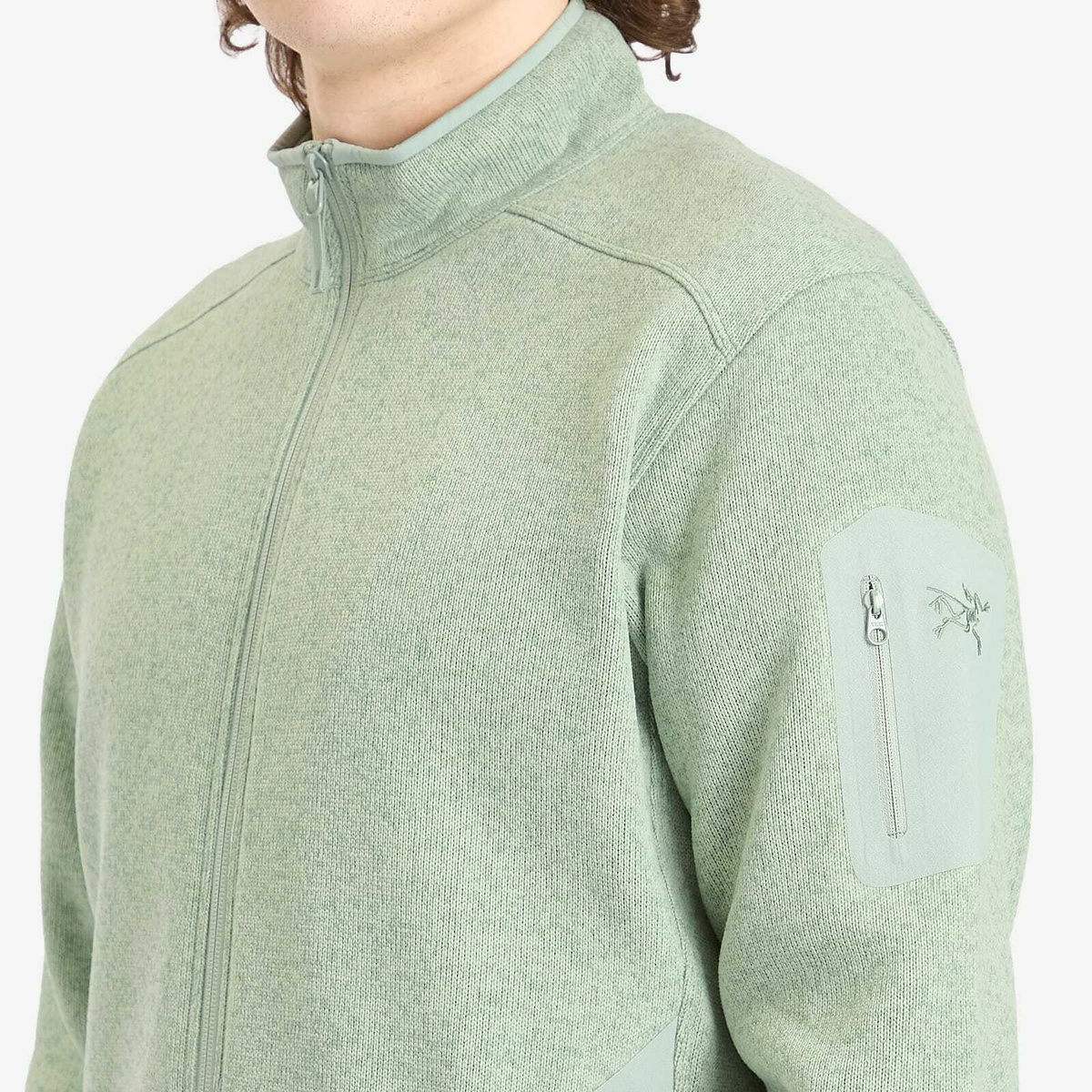 Arc'teryx Men's Covert Fleece Cardigan in Stone Green Heather Arc