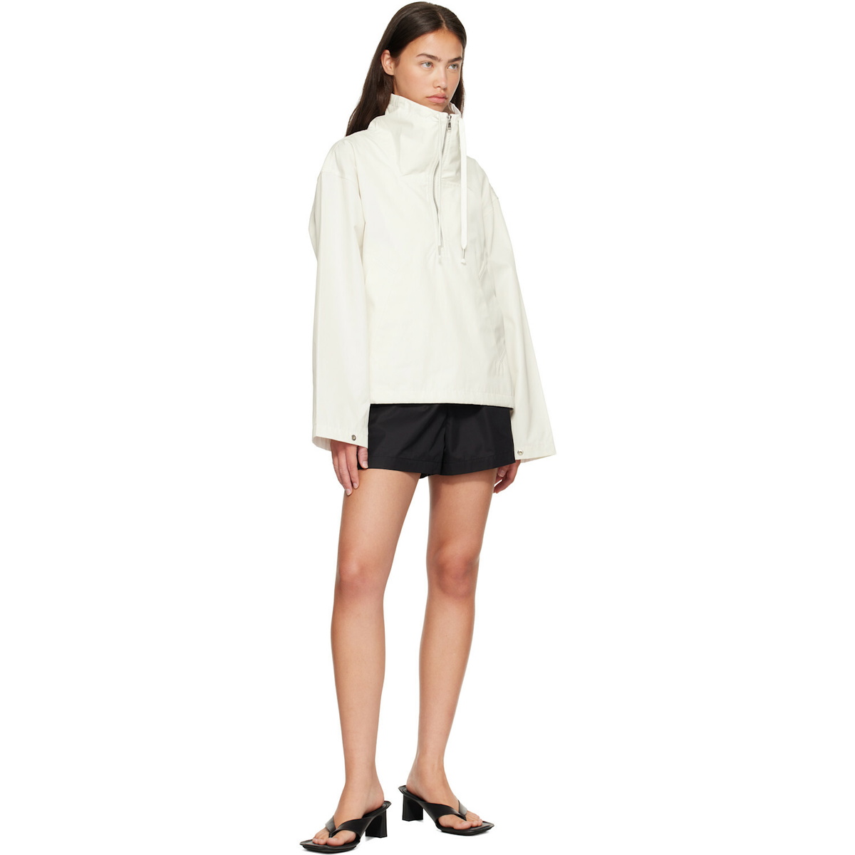 AGOLDE White Lydia Popover Anorak