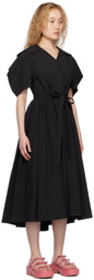 MINJUKIM Black Butterfly Midi Dress