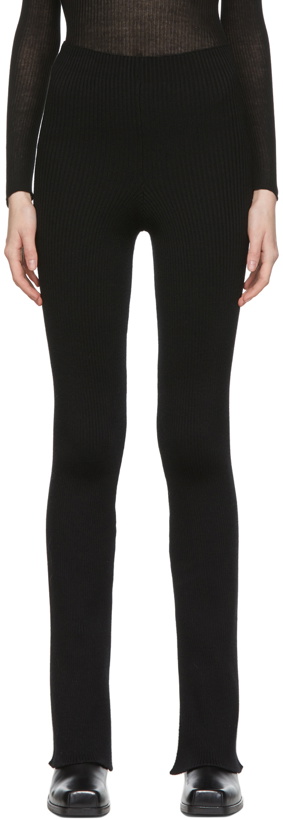 Photo: Gabriela Coll Garments Black No.104 Knit Slit Trousers