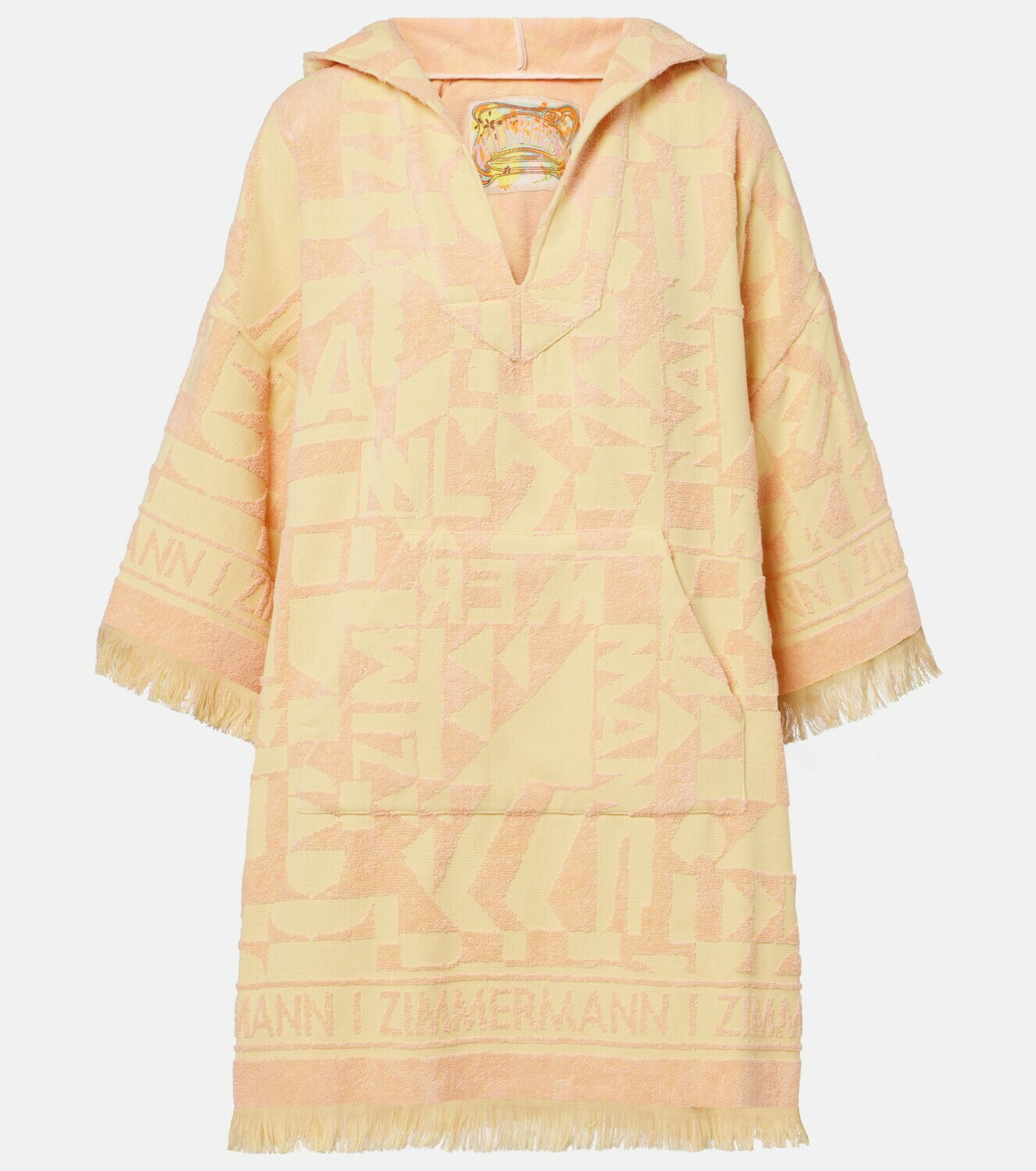 Zimmermann Pop fringed cotton terry minidress
