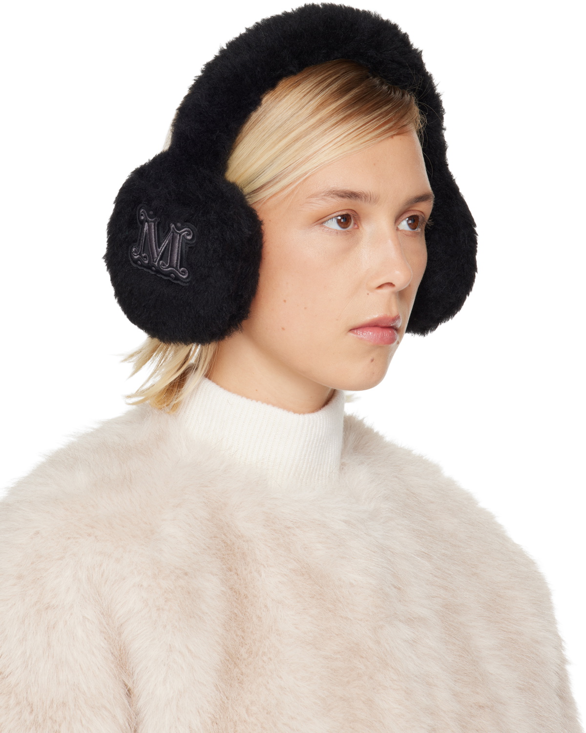 Max Mara Black Muffy1 Ear Muffs