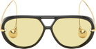 Bottega Veneta Black Drop Aviator Sunglasses