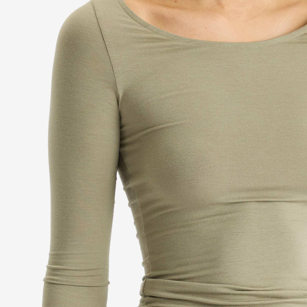Joah Brown Women's Boatneck Long Sleeve Top in Sage