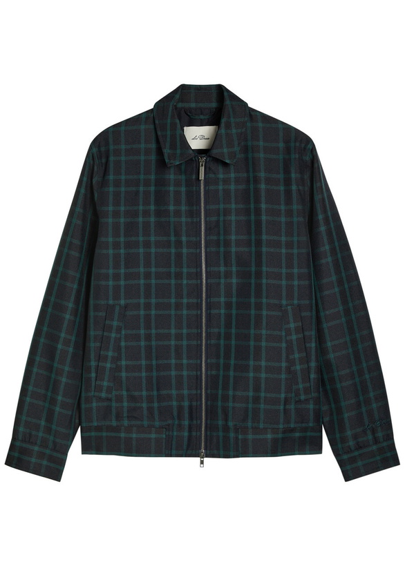 Photo: Les Deux Como Coach Checked Twill Jacket Navy
