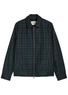 Les Deux Como Coach Checked Twill Jacket Navy