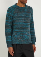 Begg & CO Kai Striped Cashmere Sweatshirt Blue